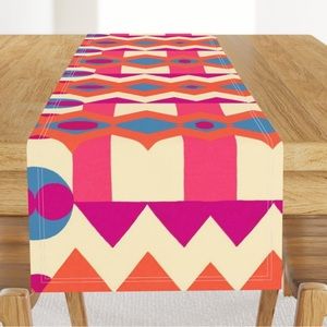 Nouka & Nole Zic Zac Table Runner from Spoonflower